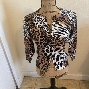 Leopard Print Women's Cardigan size M